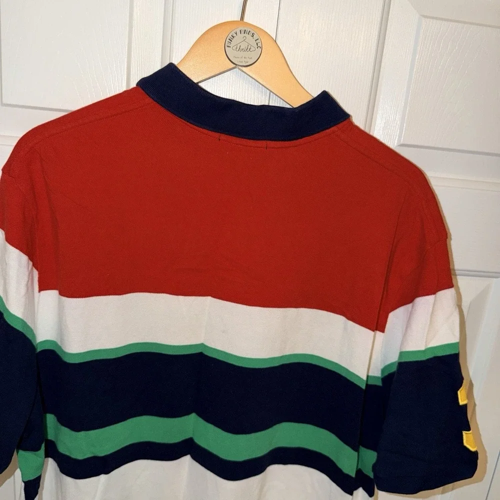 Polo Ralph Lauren Shirt Men 2XL Yacht Club Big Pony Crest Preppy Striped